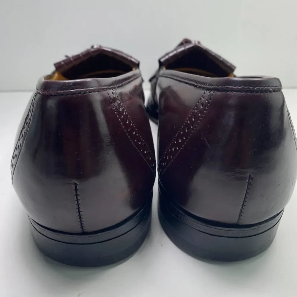 Johnston & Murphy Optima Dress Shoes Loafers Kiltie Tassel Burgundy Size‎ 10B